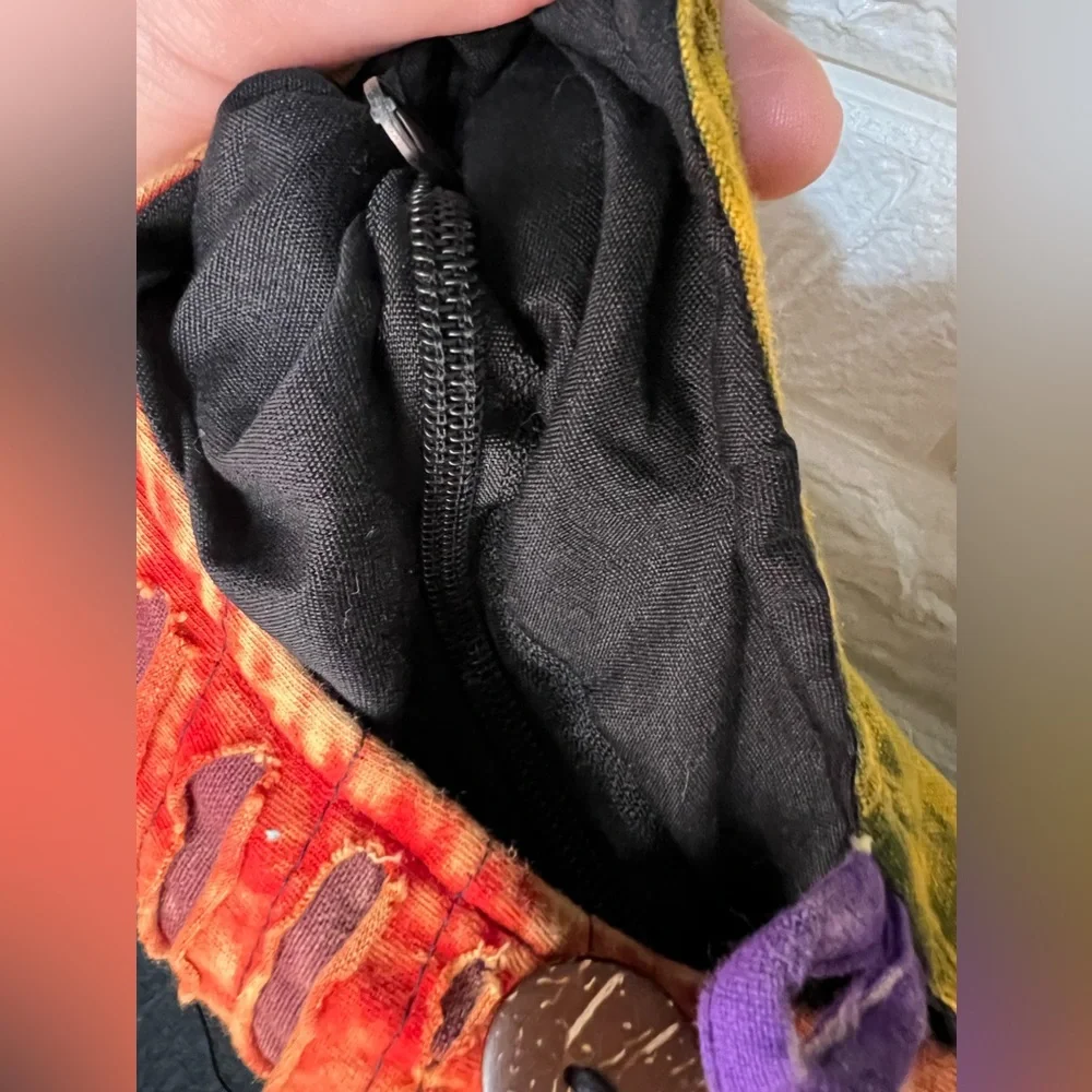 World Market Hobo Crossbody Bag Peace Sign Hippie